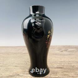 8.7 Chinese Porcelain Song dynasty ru kiln museum mark Black gilt flower Vase