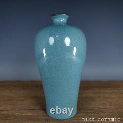 8.7 Old Chinese Porcelain Song dynasty ru kiln Blue glaze Ice crack Pulm Vase