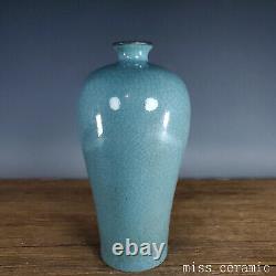 8.7 Old Chinese Porcelain Song dynasty ru kiln Blue glaze Ice crack Pulm Vase