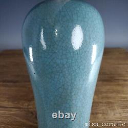 8.7 Old Chinese Porcelain Song dynasty ru kiln Blue glaze Ice crack Pulm Vase