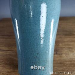 8.7 Old Chinese Porcelain Song dynasty ru kiln Blue glaze Ice crack Pulm Vase