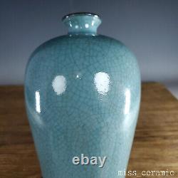 8.7 Old Chinese Porcelain Song dynasty ru kiln Blue glaze Ice crack Pulm Vase