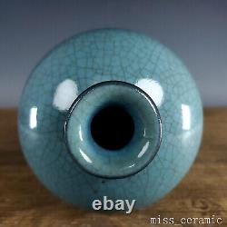 8.7 Old Chinese Porcelain Song dynasty ru kiln Blue glaze Ice crack Pulm Vase