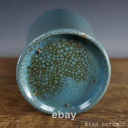 8.7 Old Chinese Porcelain Song dynasty ru kiln Blue glaze Ice crack Pulm Vase