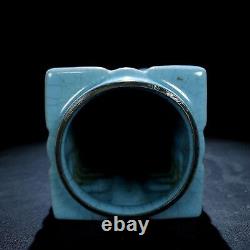 8.7 Old Chinese Porcelain Song dynasty ru kiln Blue glaze Ice crack Square Vase