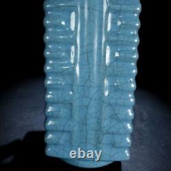 8.7 Old Chinese Porcelain Song dynasty ru kiln Blue glaze Ice crack Square Vase