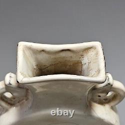 8.7 song dynasty offcial Porcelain white glaze gilt character Chinese mark vase