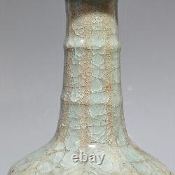 8.7 song dynasty offcial kiln ru Porcelain Ice crack carved Chinese mark vase