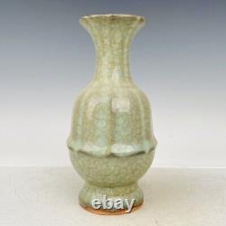 8.8 Antique Chinese Porcelain Song dynasty guan kiln cyan glaze Ice crack Vase