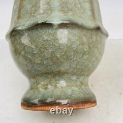 8.8 Antique Chinese Porcelain Song dynasty guan kiln cyan glaze Ice crack Vase