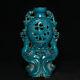 8.8 Chinese Antique Porcelain Dynasty Chai Kiln Blue Glaze Ice Crack Beast Vase