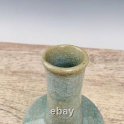 8.8 Chinese Porcelain Song dynasty ru kiln SongHuiZong mark cyan Ice crack Vase