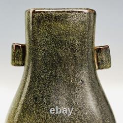 8.8 Old Antique Chinese Porcelain Song dynasty Black glaze double ear Vase