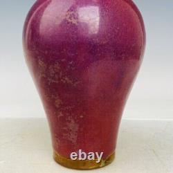 8.8 Old Chinese Porcelain Song dynasty jun kiln museum mark red glaze Pulm Vase