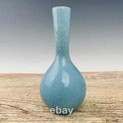 8.8Chinese Old Porcelain Song Dynasty Ru Kiln Long necked bottle