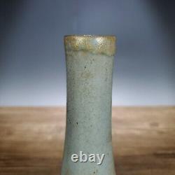 8.9 Chinese Antique Porcelain Song dynasty ru kiln cyan glaze Ice crack Vase