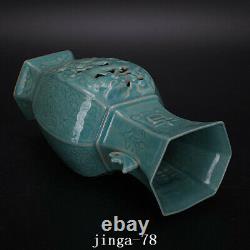 8.9 Chinese Antique Porcelain dazhou dynasty chai kiln Green cloud dragon Vase