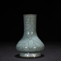 8 Antique Chinese Porcelain Song dynasty guan kiln cyan glaze Ice crack Vase