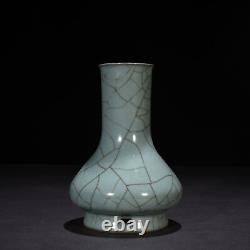 8 Antique Chinese Porcelain Song dynasty guan kiln cyan glaze Ice crack Vase