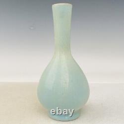 8 Chinese Porcelain song dynasty ru kiln museum mark cyan glaze Ice crack Vase