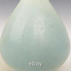 8 Chinese Porcelain song dynasty ru kiln museum mark cyan glaze Ice crack Vase