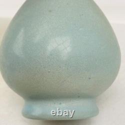 8 Chinese Porcelain song dynasty ru kiln museum mark cyan glaze Ice crack Vase