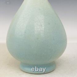 8 Chinese Porcelain song dynasty ru kiln museum mark cyan glaze Ice crack Vase