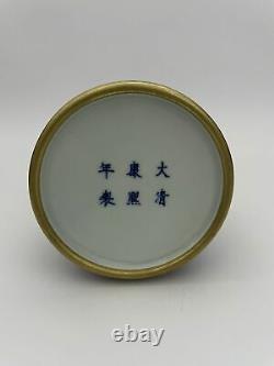 8 Old Antique Chinese Porcelain qing dynasty kangxi mark red glaze Fambe Vase