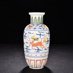 9.0 china old antique ming dynasty chenghua mark porcelain kylin pattern vase