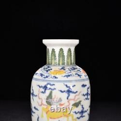 9.0 china old antique ming dynasty chenghua mark porcelain kylin pattern vase