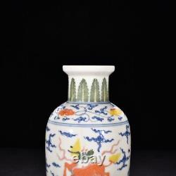 9.0 china old antique ming dynasty chenghua mark porcelain kylin pattern vase