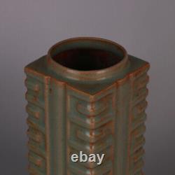 9.1 Chinese Old Porcelain Song dynasty ru kiln cyan glaze Ice crack Square Vase