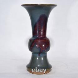 9.2 Antique Chinese Porcelain Song dynasty jun kiln cyan Fambe Ice crack Vase