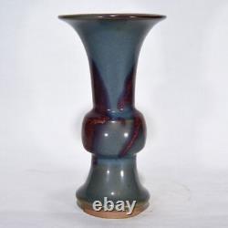 9.2 Antique Chinese Porcelain Song dynasty jun kiln cyan Fambe Ice crack Vase