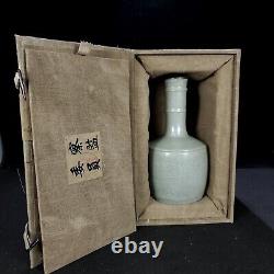 9.3Chinese antique porcelain Song Ru kiln Silver mouth Bamboo vase