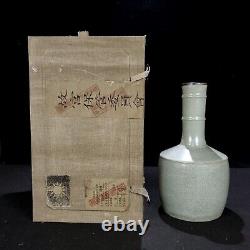 9.3Chinese antique porcelain Song Ru kiln Silver mouth Bamboo vase