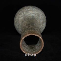 9.5 Antique Chinese Porcelain song dynasty guan kiln cyan glaze Ice crack Vase