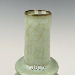 9.5 Chinese Antique Song dynasty Porcelain guan kiln cyan glaze Ice crack vase