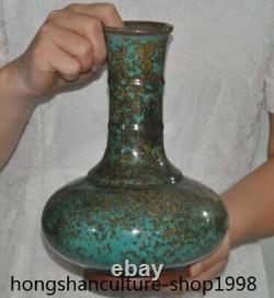 9.6'' rare Chinese Song dynasty Jun porcelain flower Zun Cup Bottle Pot Vase Jar