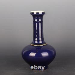 9 Chinese Porcelain Qing Dynasty Kangxi Blue Glaze Bottle Vase