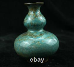 9 cm Chinese Jun Kiln Porcelain Vase Bottle Old Pottery flower vase