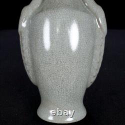 9Chinese antique porcelain Song Rukiln YinKou Peacock Bottle