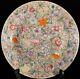 A Antique Chinese Porcelain Millefleur Rose Plate Dish With Guangxu Mark