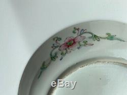 A Antique Chinese Porcelain Millefleur Rose Plate Dish with Guangxu Mark