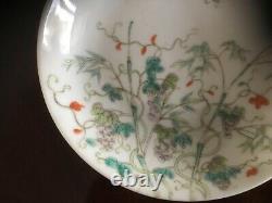 A Beautiful Antique Chinese / Oriental Polychrome Enamel Dish, Qing Dynasty