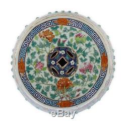 A Big Chinese Antique Famille Rose Porcelain Stool