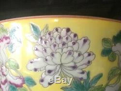 A Chinese Famille Rose Porcelain Bowl Marked Yongzheng to Base