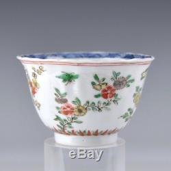 A Chinese Porcelain 18th Century Kangxi Famille Verte Cup And Saucer