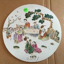 A Chinese Porcelain Plaque Famille Rose