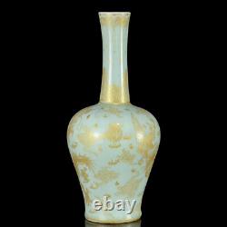 A Pair Chinese Enamel Porcelain Handmade Exquisite Dragon&Phoenix Vase 20904